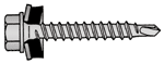 Самосверлящий шуруп 4,8х28 (или 80) с цветной головкой и прокладкой из ЭПДМ-резины (типа 2200 - 48(28 мм) или 1200 - 48(80 мм) пр-ва Ferrometal для видимого крепления наружной облицовки)