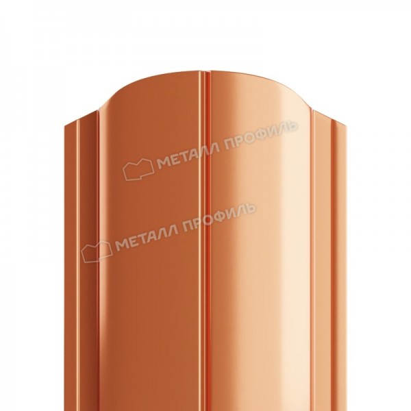 Штакетник металлический МП ELLIPSE-O 19х126 (AGNETA-20-Copper/Copper-0.5)